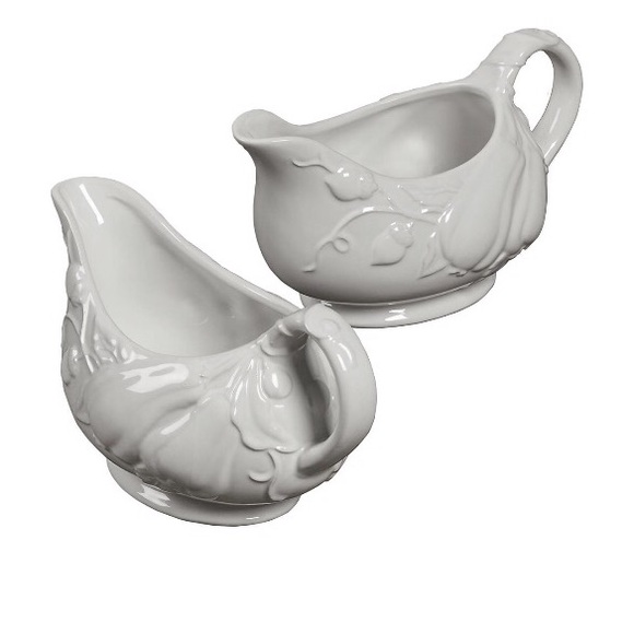 Gallery Dining Gallery Harvest Gravy Boat Set Stoneware Farmhouse